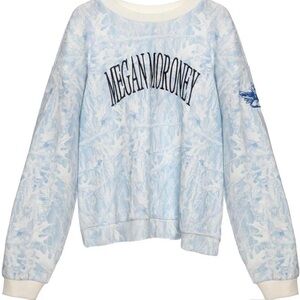 Boys Lie Light Blue and White Graphic Sweatshirt
